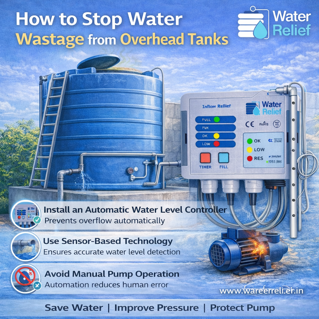 How to Stop Water Wastage from Overhead Tanks